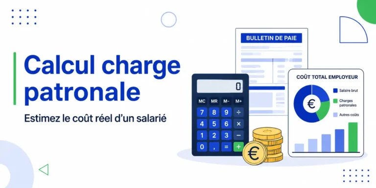 Calcul charge patronale avec bulletin de paie, calculatrice et graphique du coût employeur