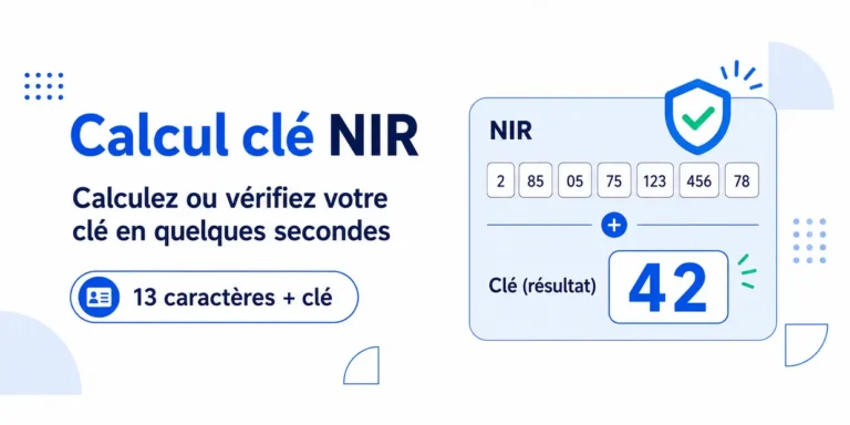 Calcul clé NIR avec saisie du numéro et résultat de la clé à deux chiffres