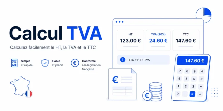 Calcul TVA pour calculer le montant HT, la TVA et le prix TTC