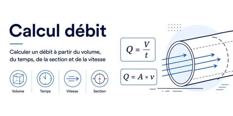 Calcul De Débit Calcul débit en ligne avec formules volume temps et section vitesse