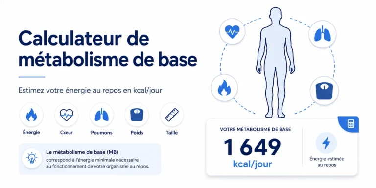 Calculateur de métabolisme de base pour estimer les calories au repos